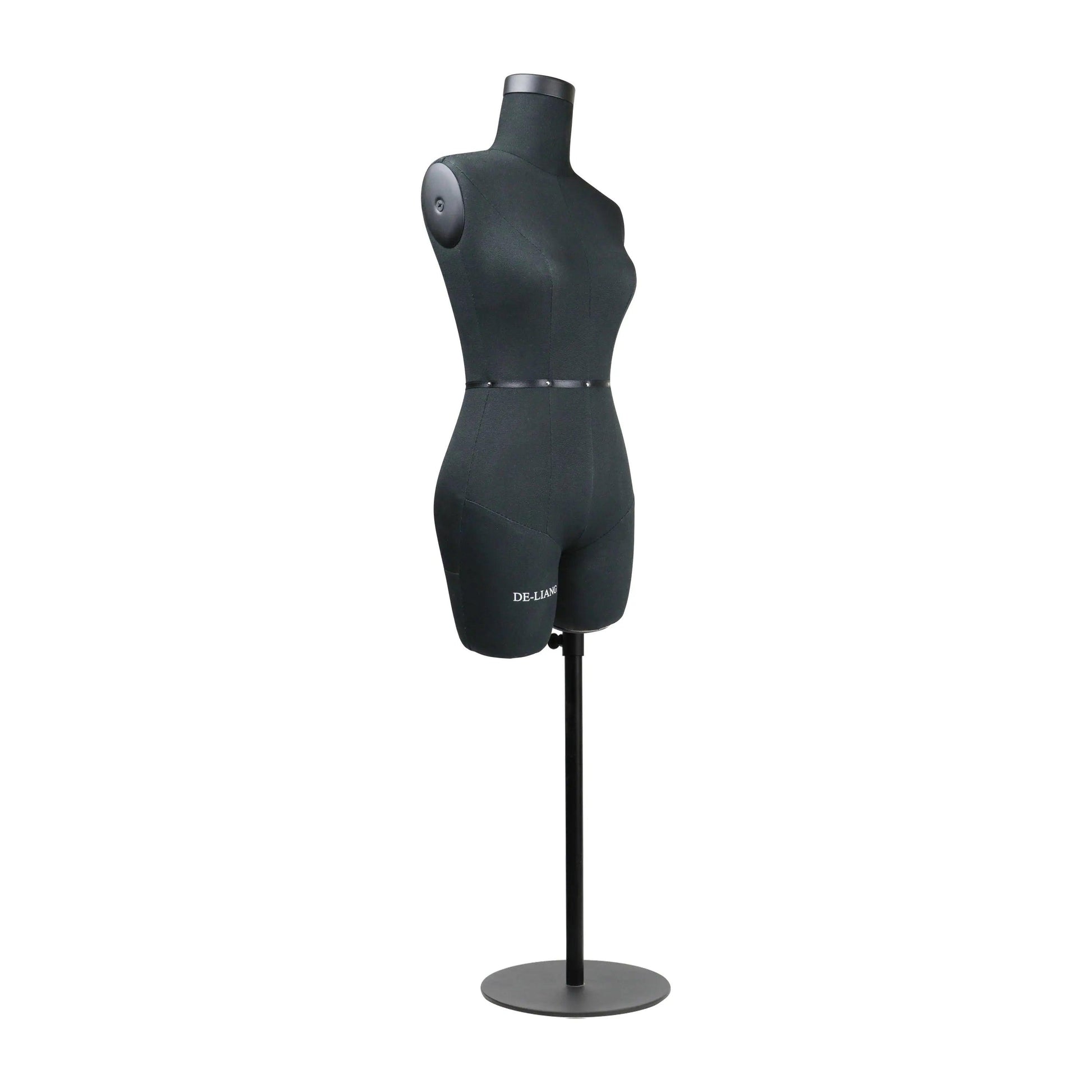 Black SIZE 6 Half Scale Dress Form for Sewing(Not Adult Size)1/2 Mini Fitting Mannequin 43cm Body Height, Female Torso Tailor Model DE-LIANG