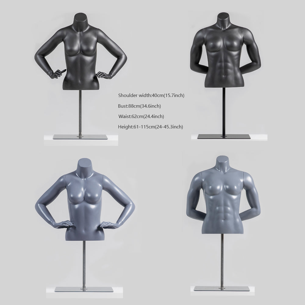 Full Body Male Female Running Sport Mannequin, High Quality Half Body Women Men Mannequin With Base Clothes Display Sports Model Stand DE-LIANG