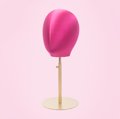 Velvet/Satin Mannequin Head Wig Hat stand,Female Maniqui,Fabric Cloth Headpiece Jewelry Display Props Head Block Foam Dress Form Model DE-LIANG
