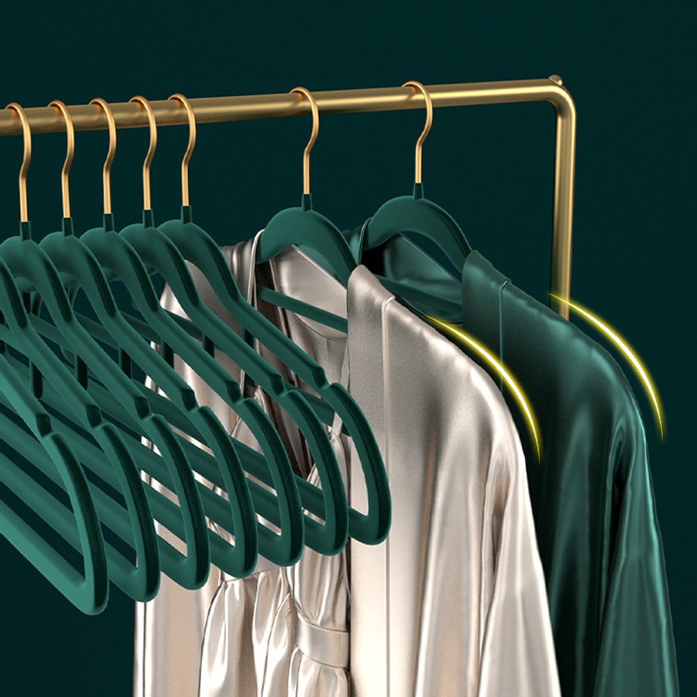 Luxury Velvet Clothes Hangers,Household Clothing Haning Rack, Non-slip Shoulder No Trace Dry and Wet Dual Use Wardrobe Hanger DE-LIANG
