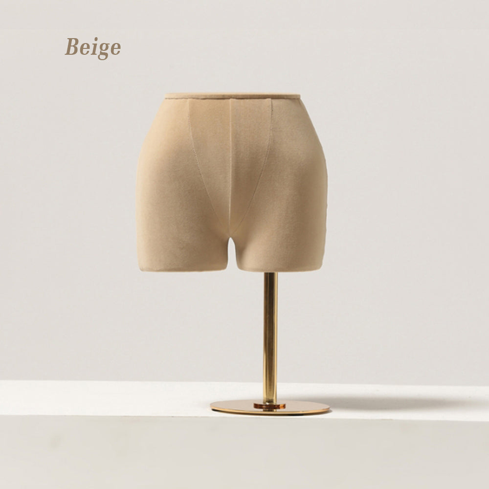 Female Underwear Mannequin,Adjustable Women Hip Form, Canvas Half Body with Golden Metal Base,Dress Form for Retail Boutique Store Display De-Liang Dress Forms