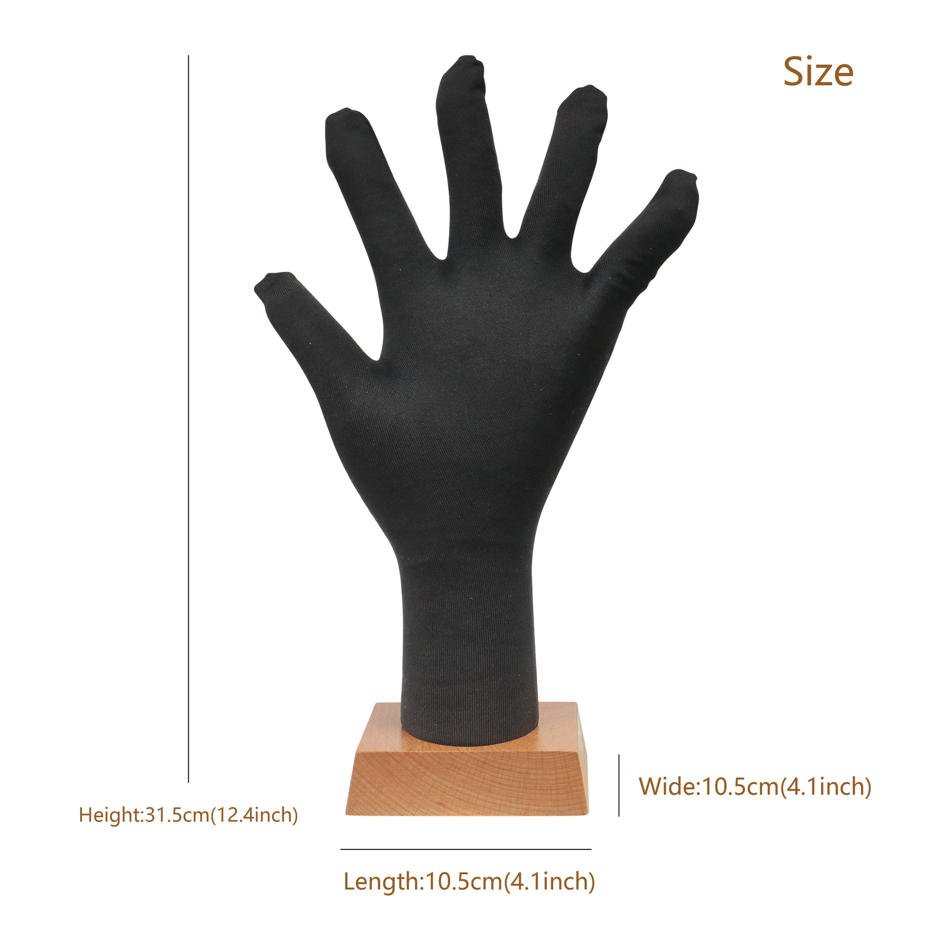 OK Hand Gestured Display Stand for Fashion Jewelry Ring Glove, Pinable Soft foam Black Mannequin Hand form, Necklace, Bracelet, bracelets DE-LIANG