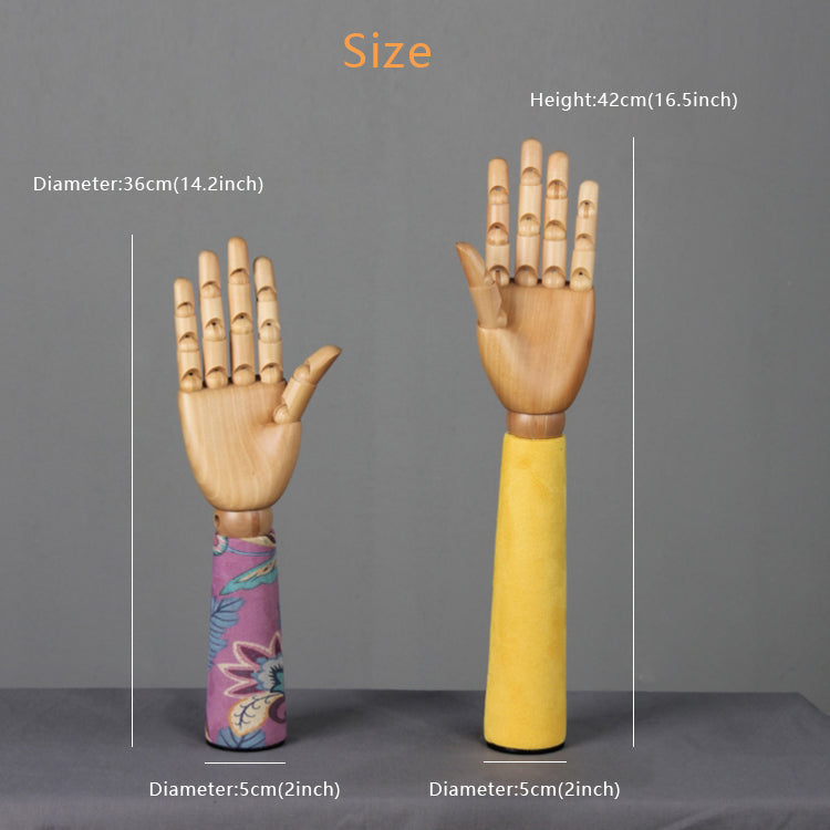 Female Wooden Hand Manikin,Drawing Figure Model,Cartoon Sketch Hand Mannequin Covered with Cloth,Fashion Prop for Jewelry Store Window Display De-Liang Dress Forms