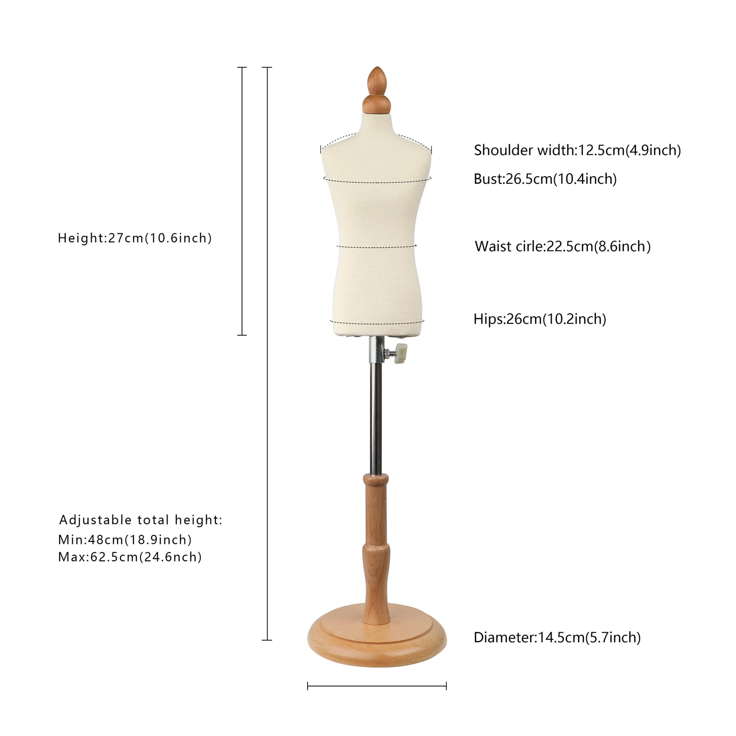 Half scale dress form male miniature 1/4 tailor fitting dressmaker mannequin for school draping, mini fully pinable men sewing foam DE-LIANG
