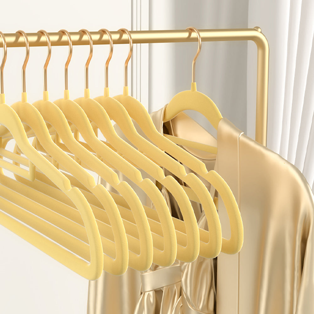 Luxury Velvet Clothes Hangers,Household Clothing Haning Rack, Non-slip Shoulder No Trace Dry and Wet Dual Use Wardrobe Hanger DE-LIANG