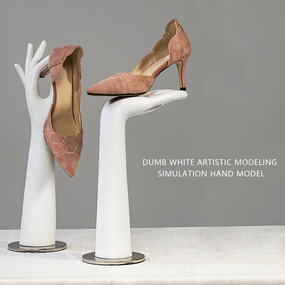 Vintage White Mannequin Hand,Female Right and Left Hands  Model for Jewelry Display,Wig Hat Stand,Headphone Stand Head,Dress Form Mold Dummy DE-LIANG