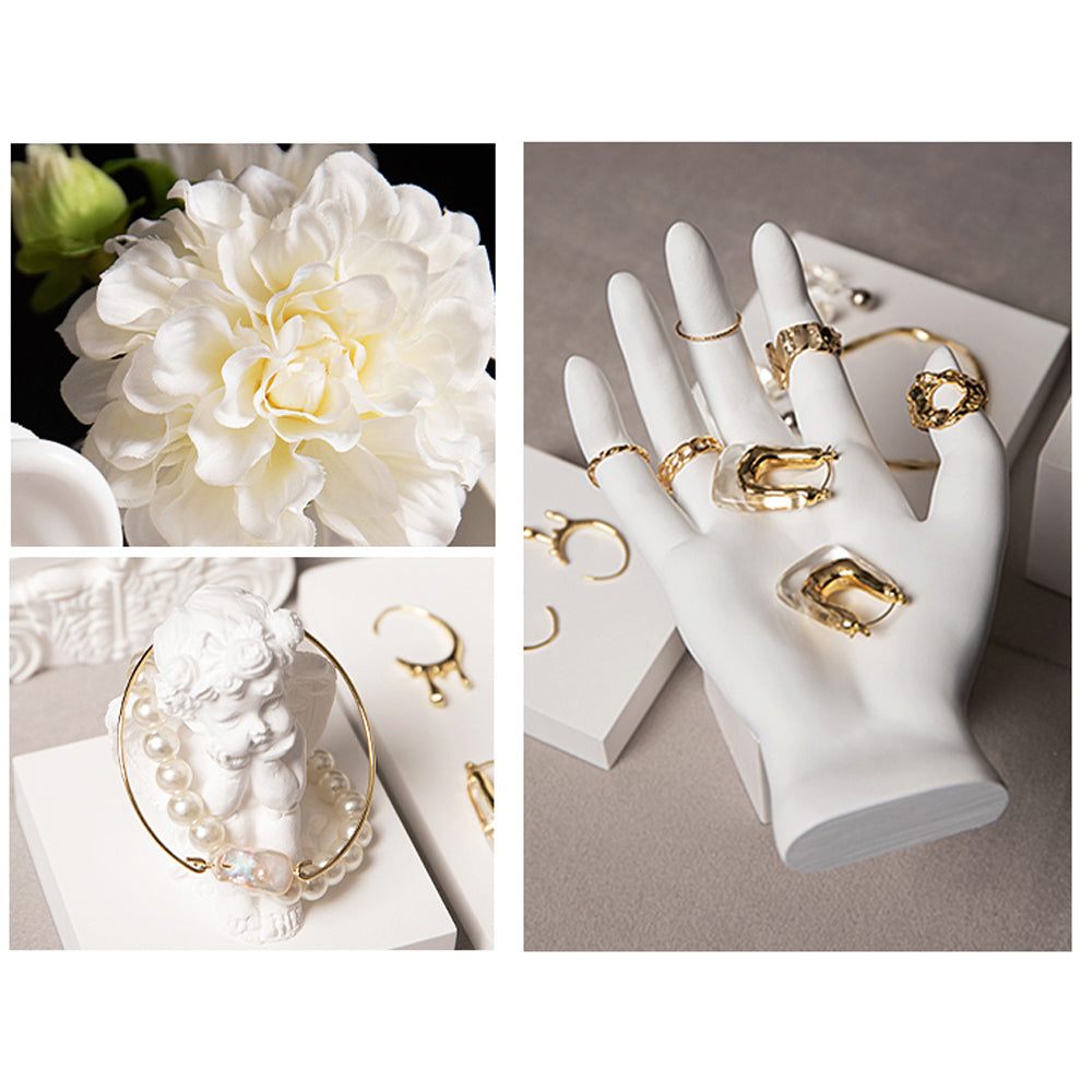 Luxury Jewelry Display Props,Creative Hand Mannequin for Ring Necklace Collectible,Handmade Earrings Storage Rack for Boutique Store Display DE-LIANG