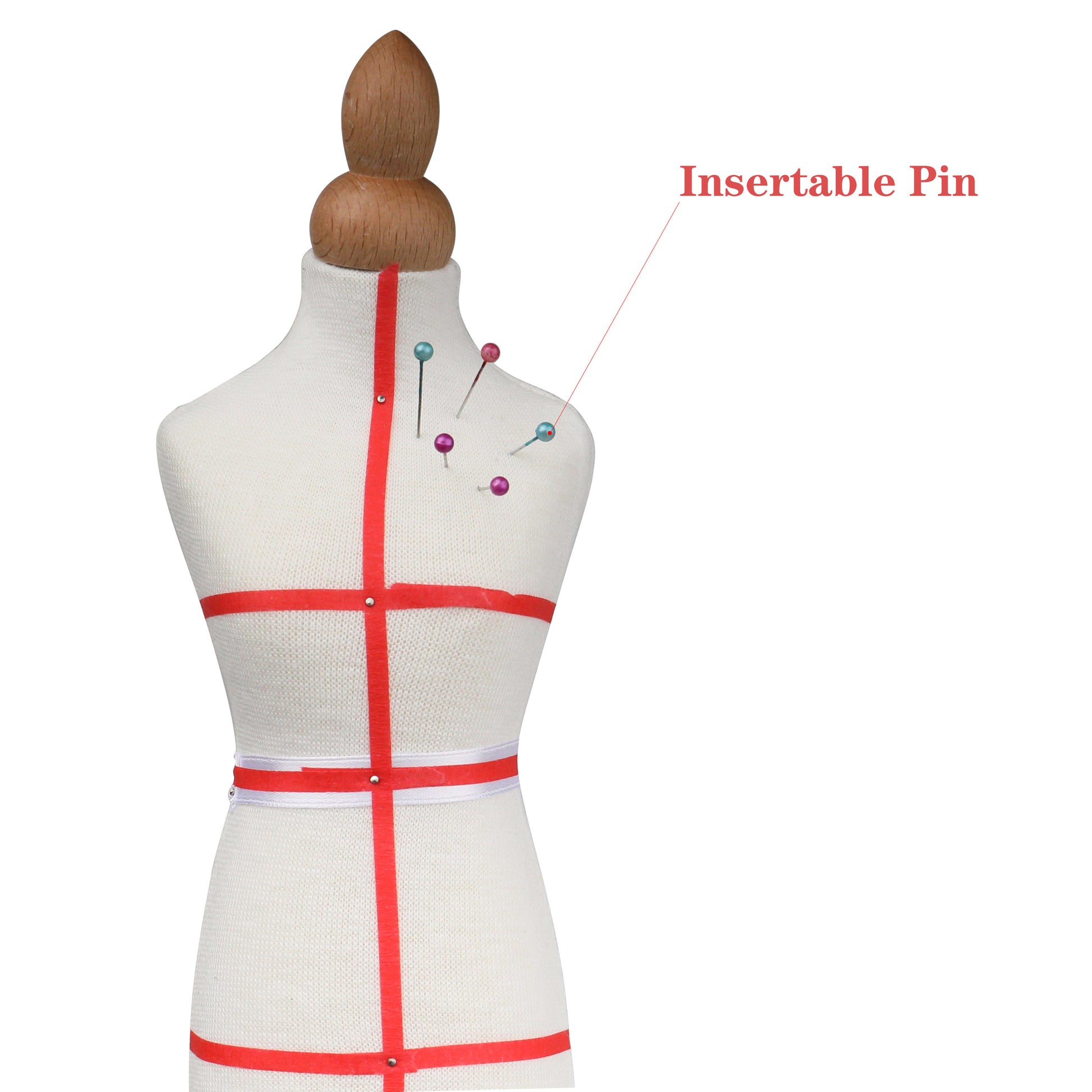 DE-LIANG Female Dressform, MINI 1/4 1/3 1/2 XS size Professional Tailor Form, Full Pinnable half scale 1:2 foam dressmaker, Flexible Sewing Dress Form DE-LIANG