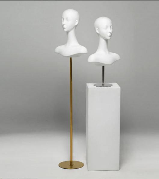 Luxury White Mannequin Head, Wig Hat stand,Female Headpiece Display Jewelry EARRING Head Block, Dress Form Model Dummy,Headphone Stand Head