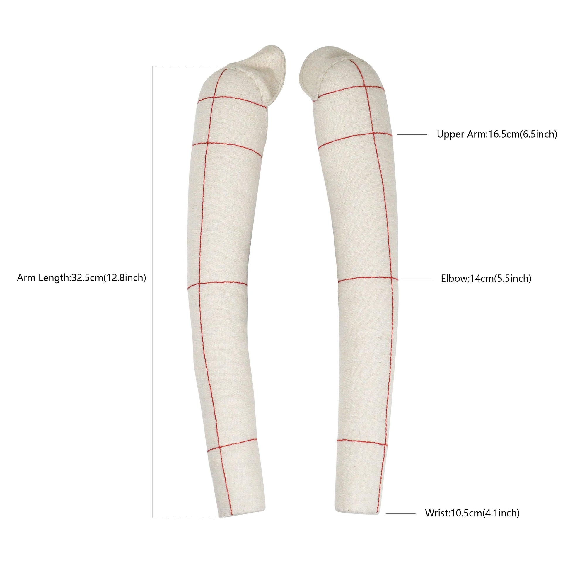 DE-LIANG Half Scale Dress Form Male Mannequin Arm Cotton Soft Arms dress form use, Fully Pinnable, Perfect handmade, 32.5cm DE-LIANG