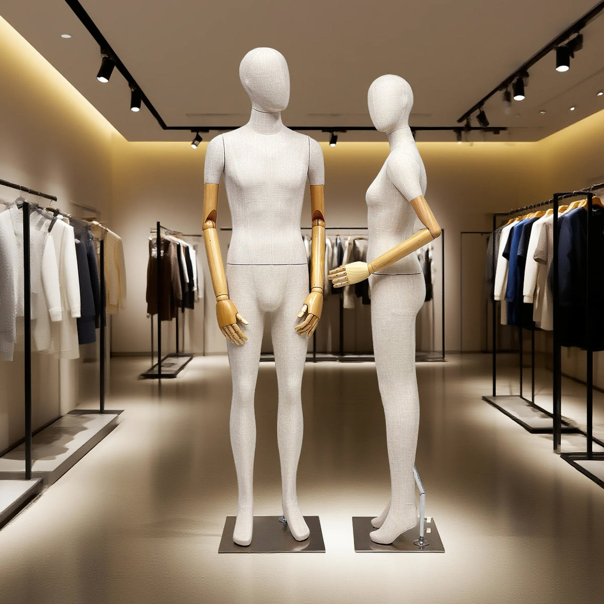 Is Your Storefront Missing That Luxury Touch? Discover the Elegance of Bamboo Linen Display Mannequins