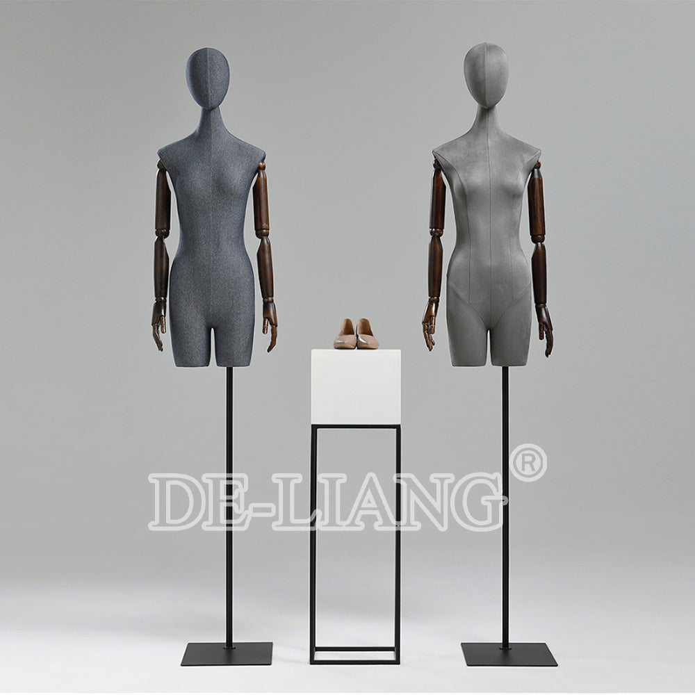 Showcase Your Fashion in Style with the DE-LIANG Female Half Body Adjustable Height Mannequin