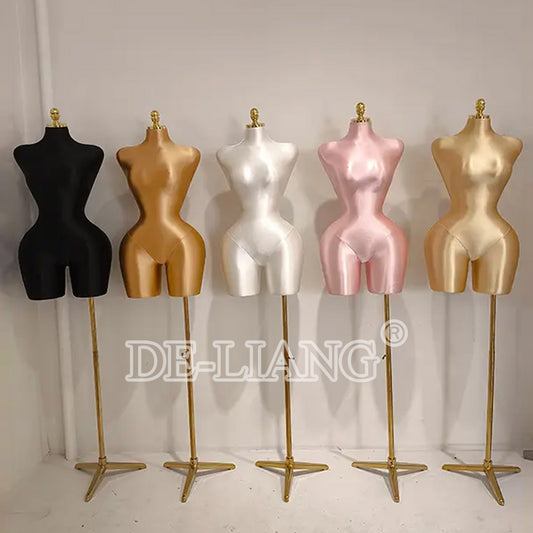 Elevate Your Display with the DE-LIANG Elegant S-Shape Satin Female Half Body Mannequin