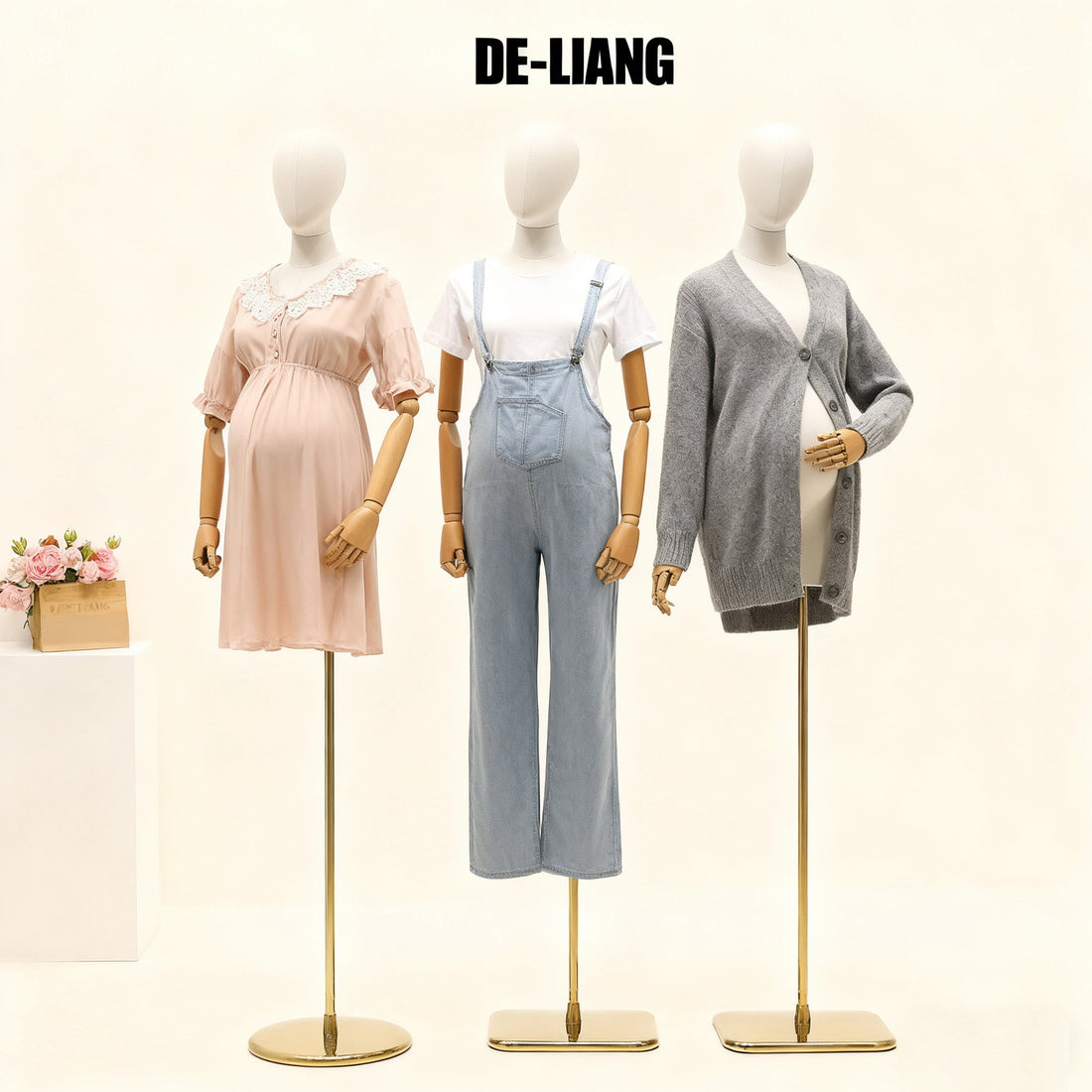 DE-LIANG Female Half Body Pregnant Mannequin – A Realistic & Elegant Display Solution for Maternity Fashion
