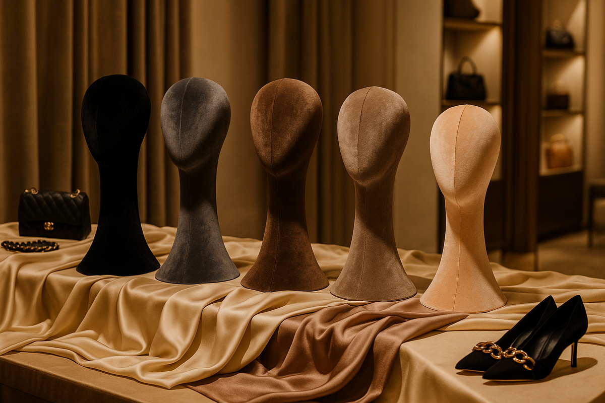 Why Every Boutique Needs the DE-LIANG Luxury Velvet Foam Head Mannequin ✨