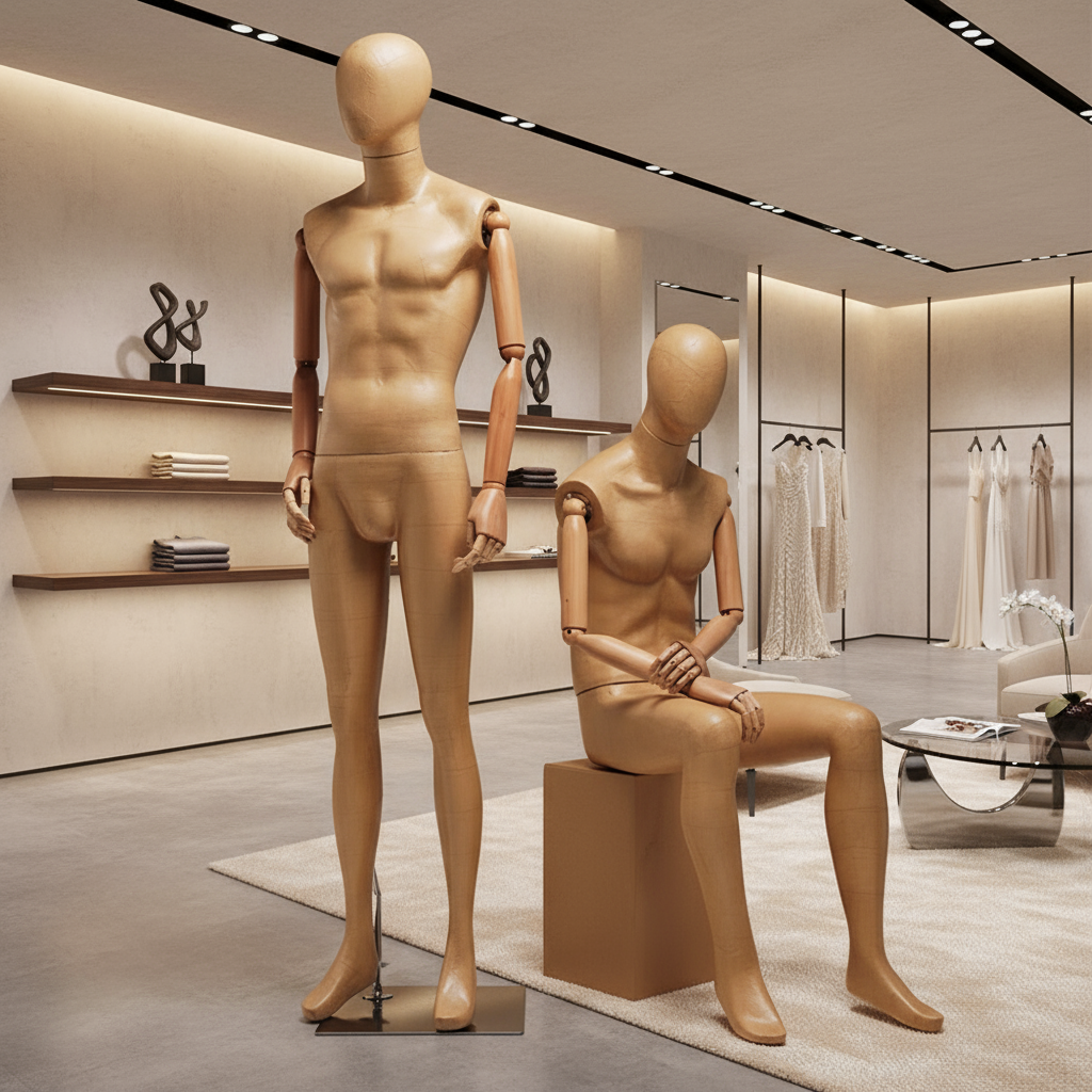 Elevate Your Boutique: The Artistic Charm of DE-LIANG Kraft Paper Full Body Mannequin