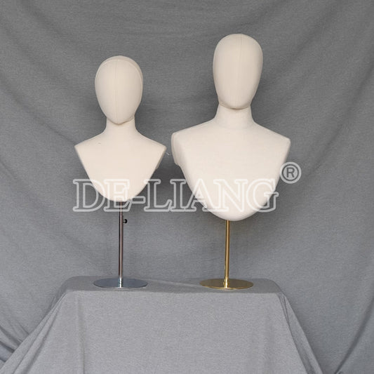 Enhance Your Displays with DE-LIANG Minimalist Fabric Head Torso Mannequins