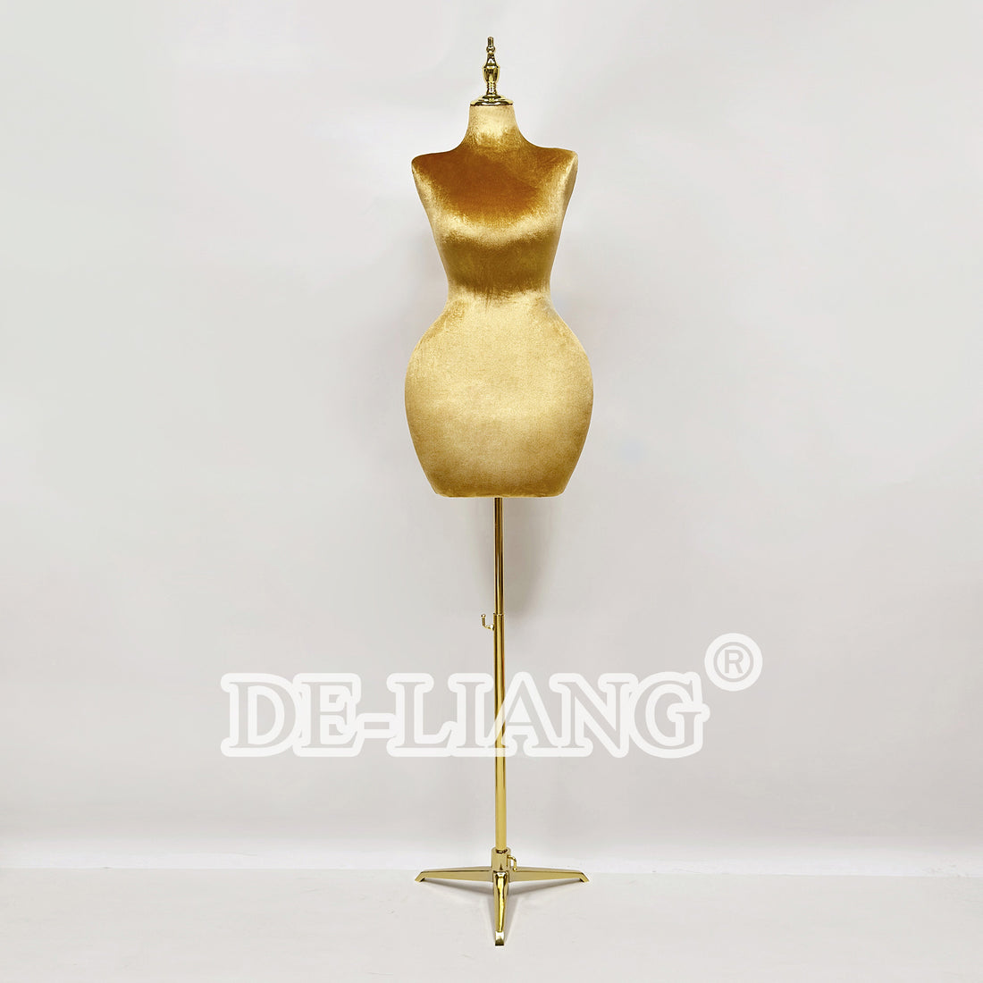 Showcase Elegance with Our DE-LIANG DRESS FORM -- Female Half Body Velvet Mannequin