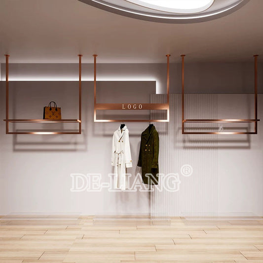 Elevate Your Store with Our DE-LIANG DRESS FORM Rose Gold Fashion Clothing Rack