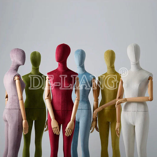 Make Your Boutique Stand Out with DE-LIANG's Colorful Velvet Full-Body Mannequin