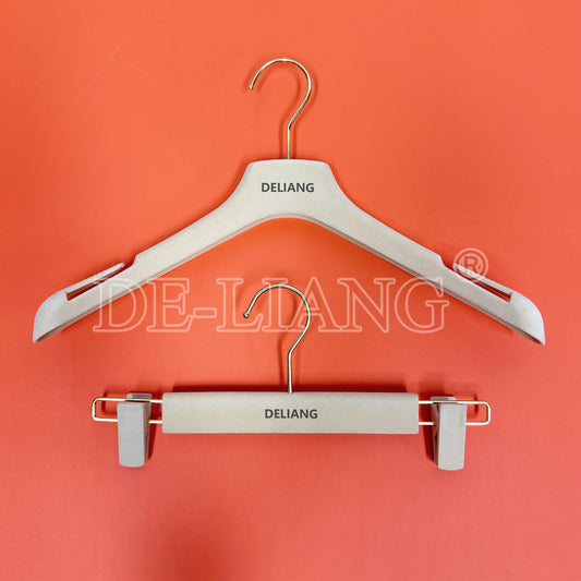 The Perfect Hanger for Every Elegant Display: DE-LIANG Beige Velvet Trouser Hanger