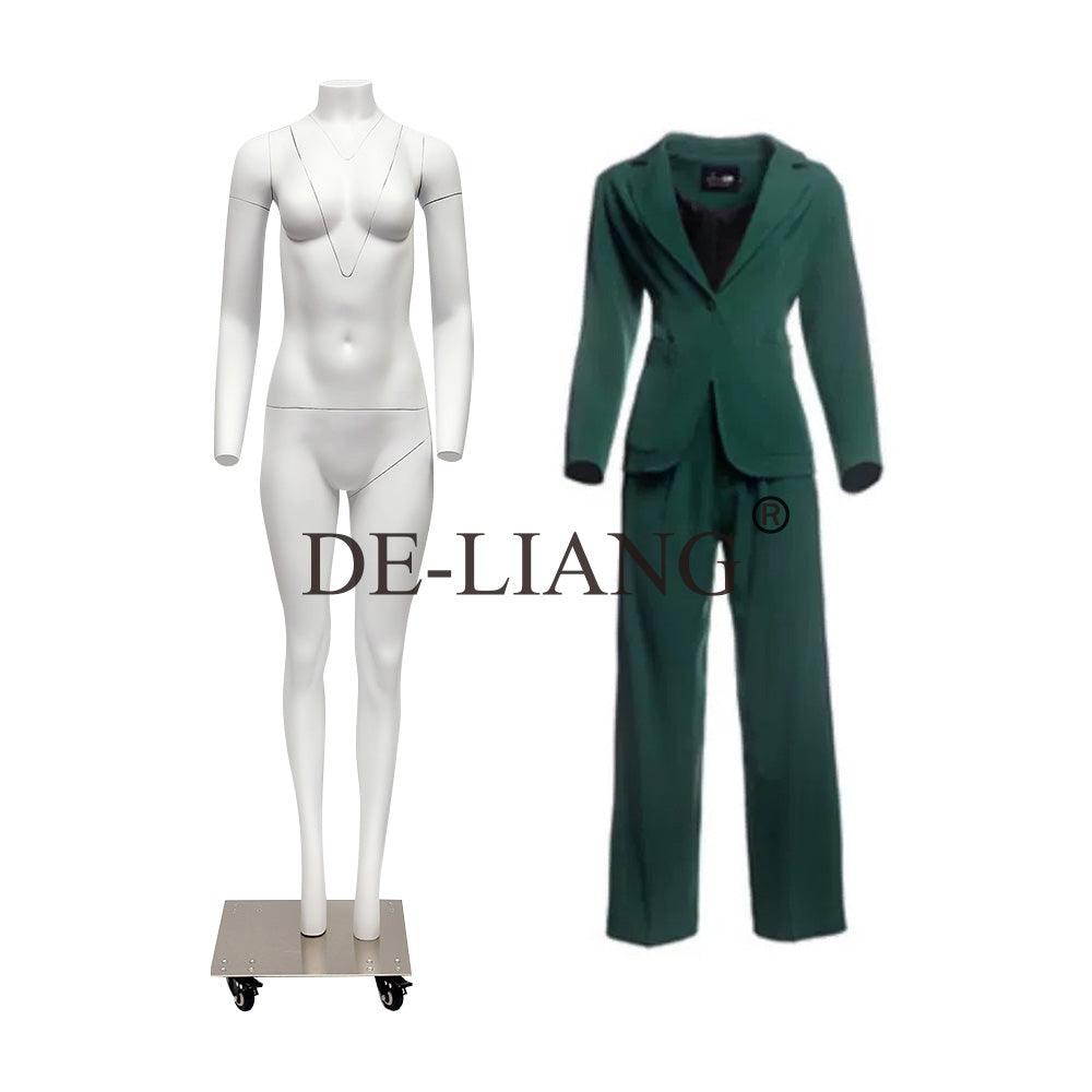 DE-LIANG 3D Hollow Female Full Body Mannequin Display,Removable Dress Form Torso with Base,Photography Dummy