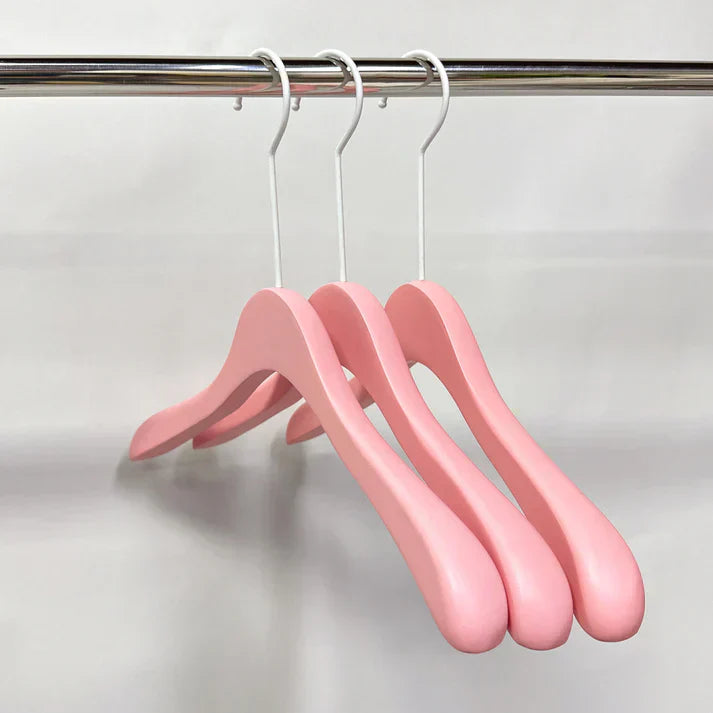 Why Luxury Pink Wooden Hangers Are the Secret to an Organized and Stylish Closet？