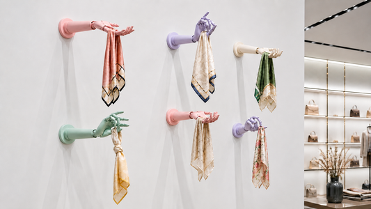 DE-LIANG solid wood articulated mannequin hand for retail jewelry and scarf display