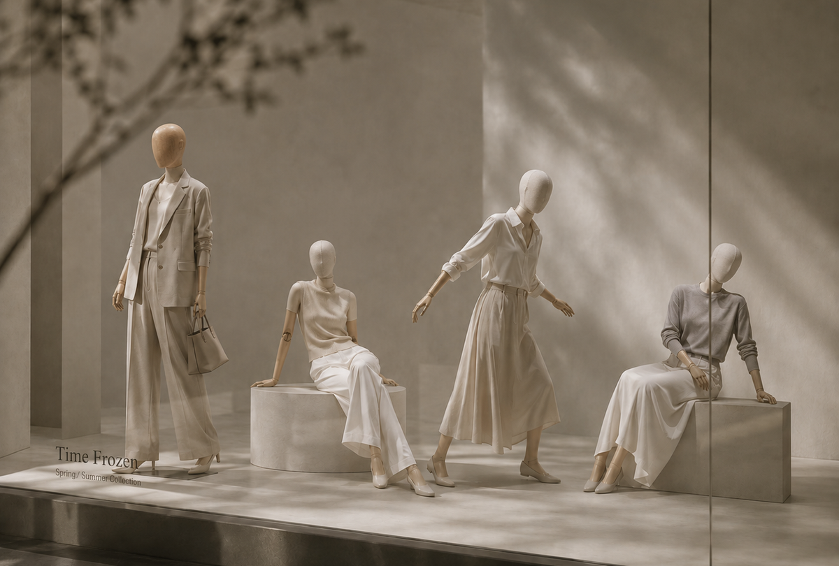 How Fabric-Wrapped Mannequins Inspire Modern Window Display Design