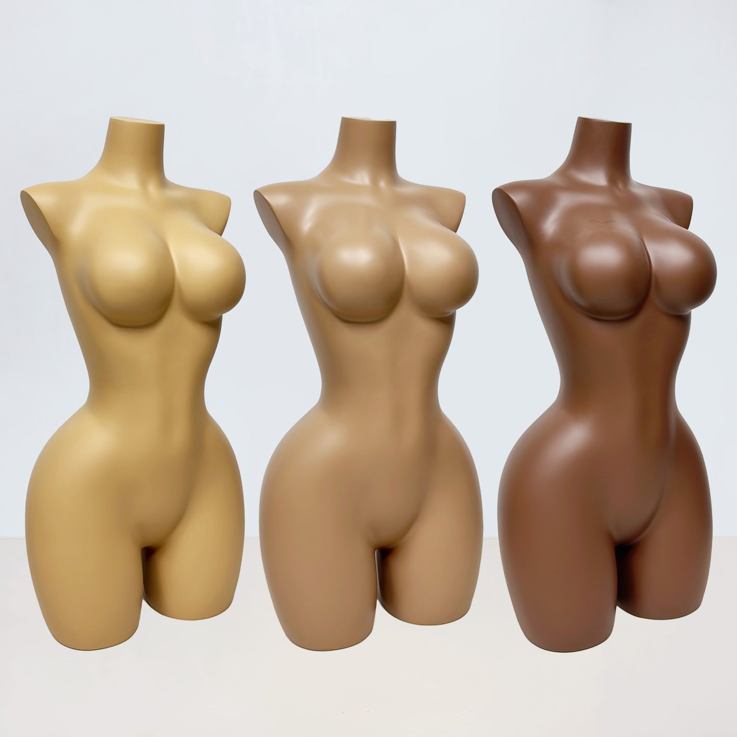 DE-LIANG Big Bust Slim Waist Curvy Half Body Mannequin for Lingerie Swimwear Display