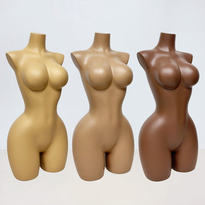 DE-LIANG Big Bust Slim Waist Curvy Half Body Mannequin for Lingerie Swimwear Display