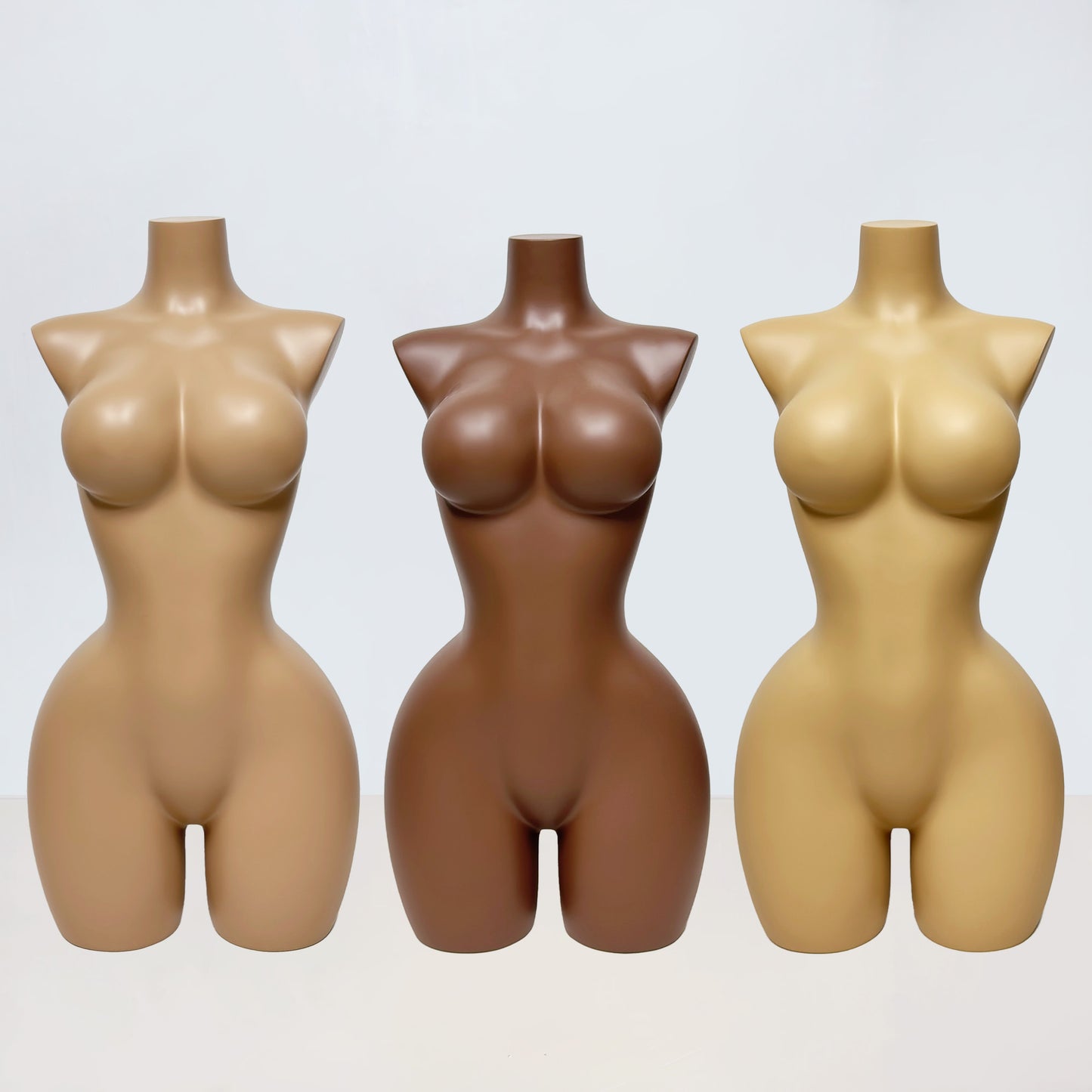DE-LIANG Big Bust Slim Waist Curvy Half Body Mannequin for Lingerie Swimwear Display