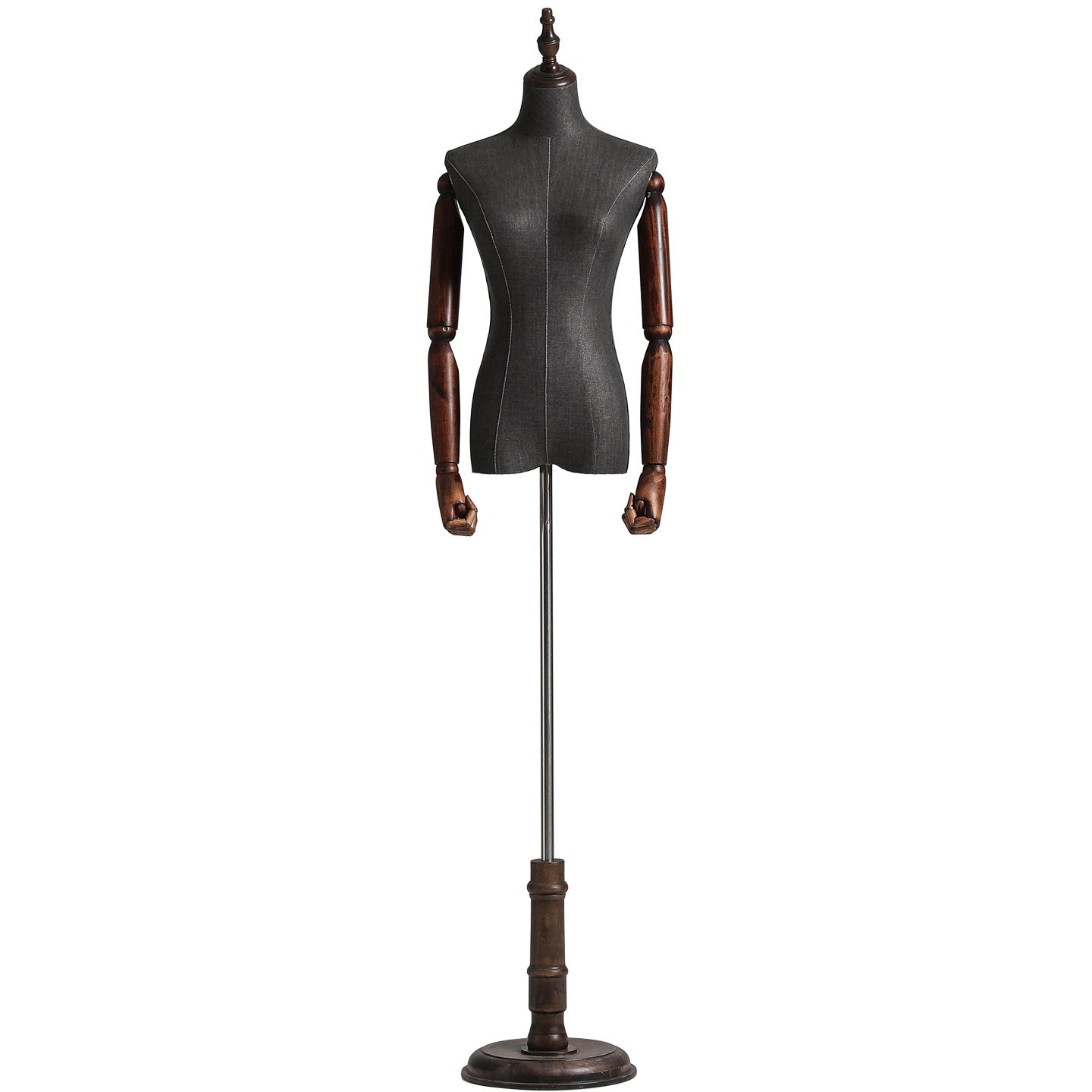 DE-LIANG Full Body Female Mannequin with Removable Head & Spring Arms | Boutique Wedding Dress Display