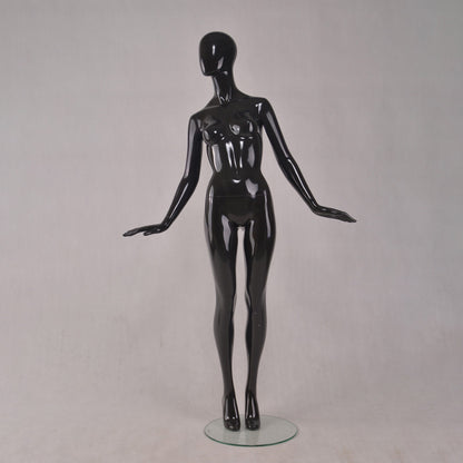 Maniquí femenino de cuerpo entero DE-LIANG: maniquí ajustable con torso para exhibición, maniquí moderno para boutiques de moda y escaparates.