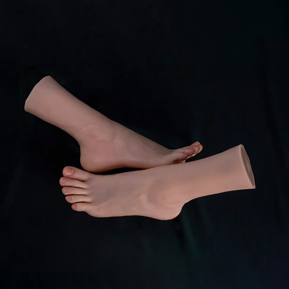 DE-LIANG Realistic Silicone Female Foot Model for Medical Study & Sock & Shoe Display