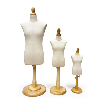 DE-LIANG 1/4 Scale Male Dress Form – Fully Pinnable Mini Mannequin with Wooden Base and Assembly Tools, Dressmaker dummy (not adult size)