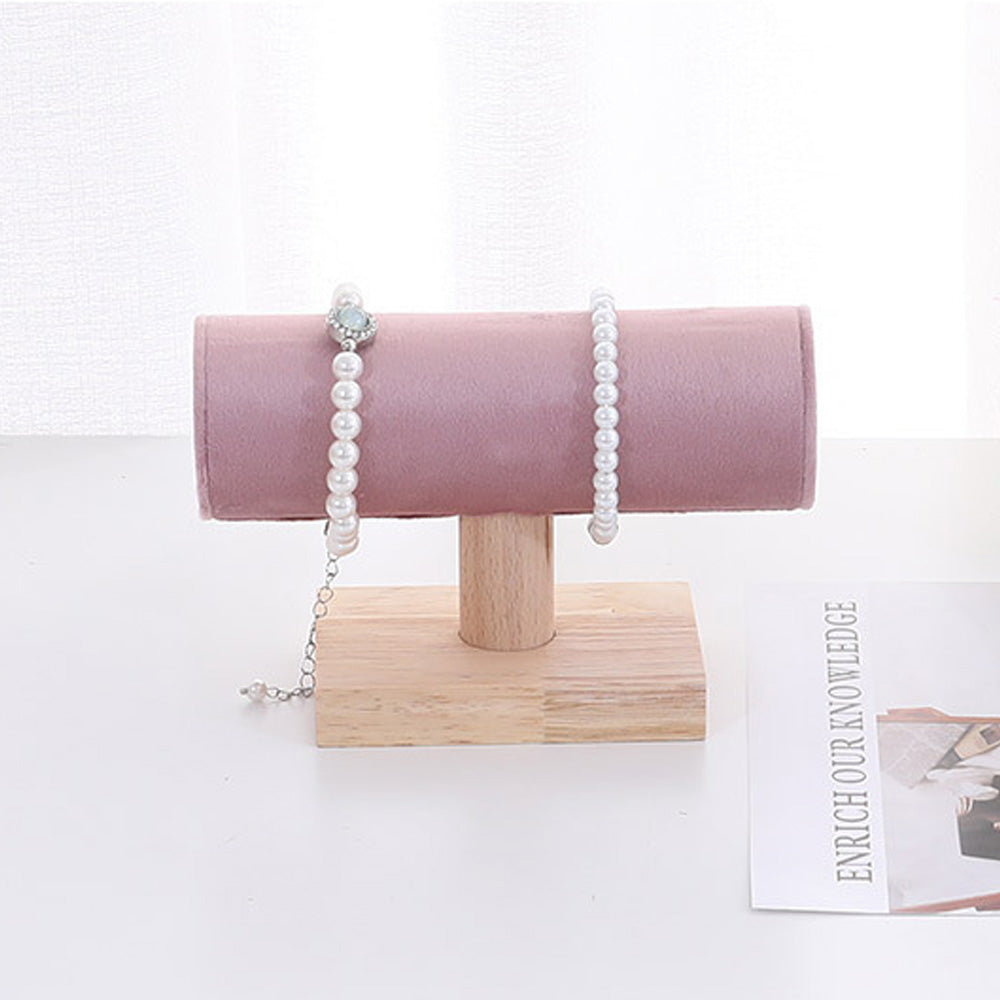 DE-LIANG Pink Velvet Jewelry Display Stand Set – Perfect for Jewelry Stores & Boutiques