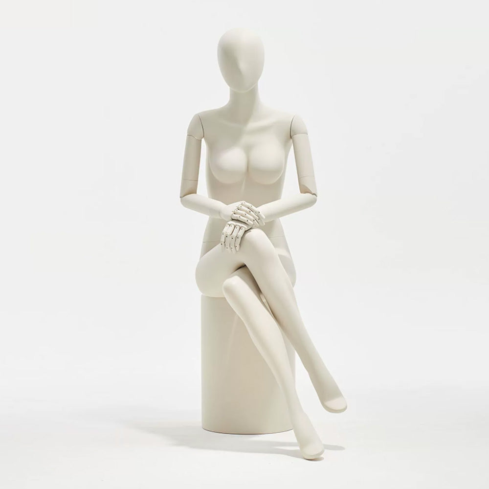 DE-LIANG Female Full Body Mannequin – Adjustable Dress Form with Torso Display, Modern Posing Mannequin for Fashion Boutiques & Window Displays