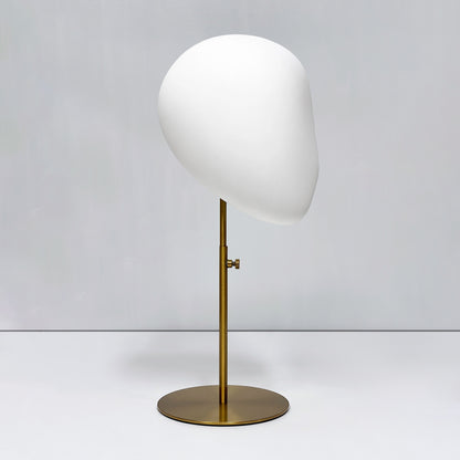 DE-LIANG Fiberglass Mannequin Head Stand for Hats & Wigs | Wood Grain & White