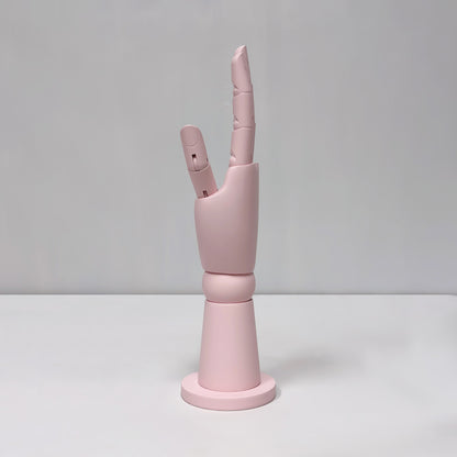 DE-LIANG 2-in-1 Solid Wood Articulated Mannequin Hand for Jewelry & Scarf Display