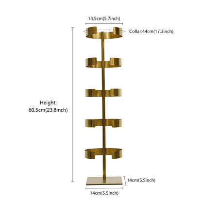 DE-LIANG Luxury Gold Shirt Collar Display Stand - Stainless Steel Neckline Support & Cuff Rest | Professional Suit Store Visual Merchandising Props