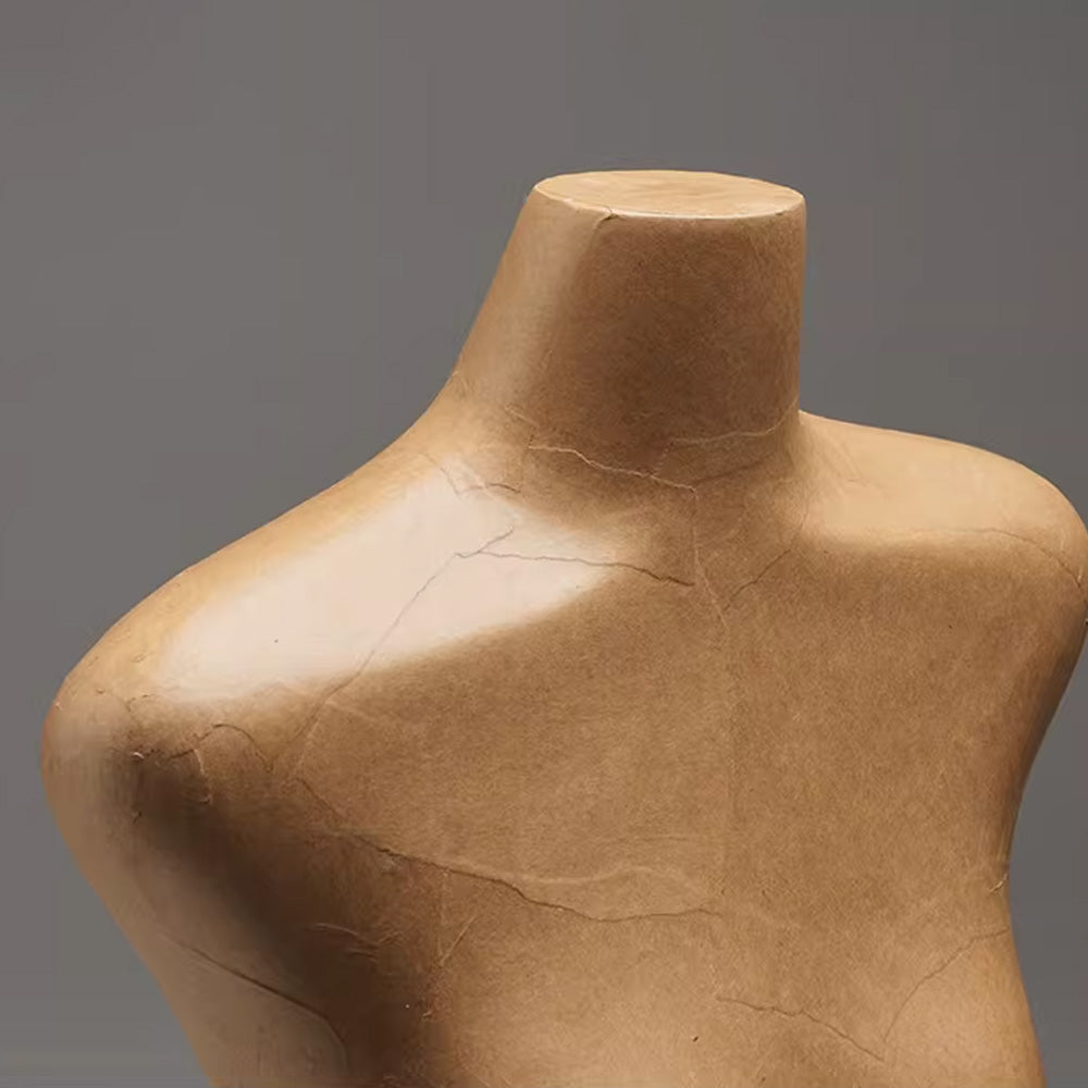 Close-up of Eco-friendly Kraft Paper Mannequin surface