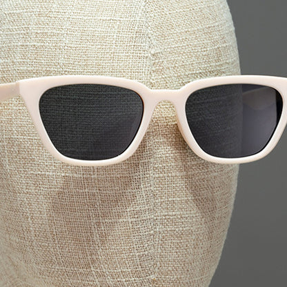 DE-LIANG Fully Pinnable Linen Mannequins Head,Bamboo linen Display Manikin Head Stand With Golden Round Base, Detachable Adjustable Heigh Pole