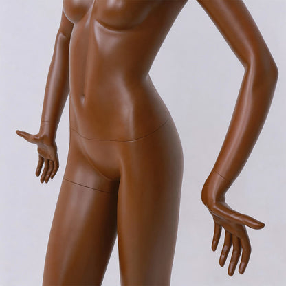 DE-LIANG Mocha Brown Female Full Body Mannequin for Boutique Window Display