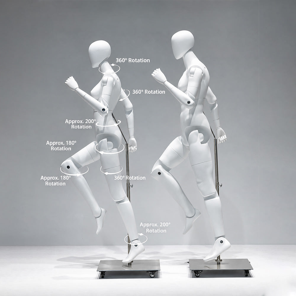 DE-LIANG Poseable Athletic Robot Mannequin for Running, Jumping & Activewear Displays