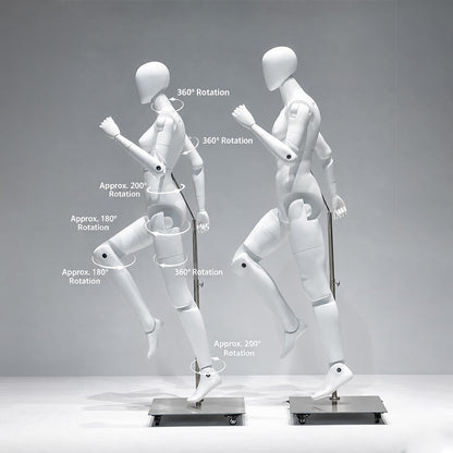 DE-LIANG Poseable Athletic Robot Mannequin for Running, Jumping & Activewear Displays