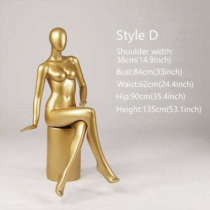 Gold Female Lingerie Mannequin