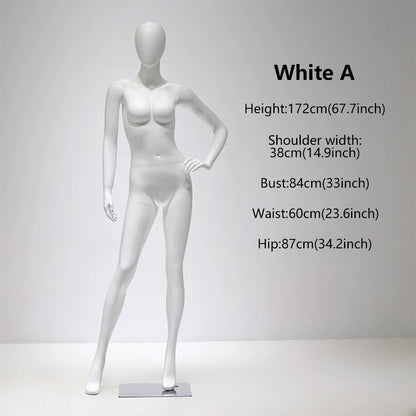 DE-LIANG Full Body Female Mannequin | Fiberglass Dress Form for Boutique Clothing Display
