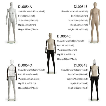 DE-LIANG Female Full Body Mannequin/Standing With Hands and Head Full Body Mannequin Display Props, Window Display DL0054 DE-LIANG