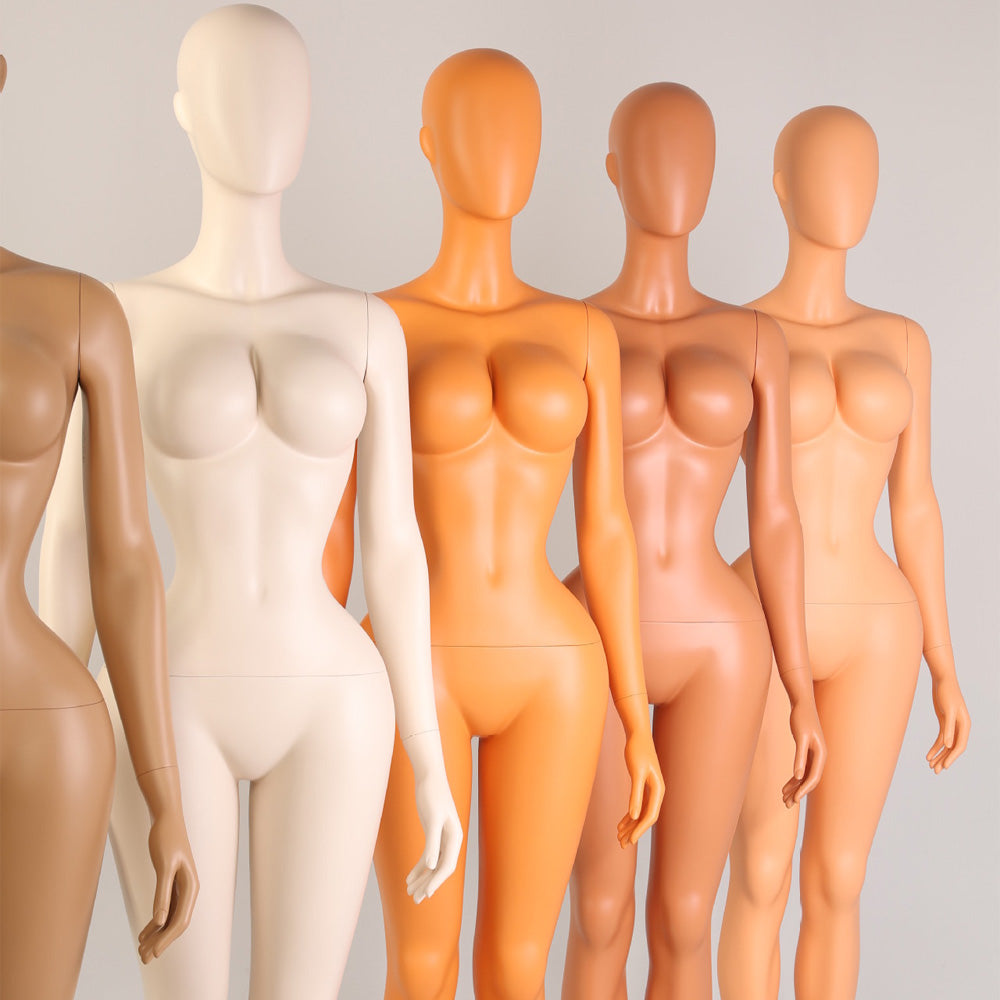 DE-LIANG Female Full Body Mannequin | 6 Skin Tones | Fiberglass Retail Display Form